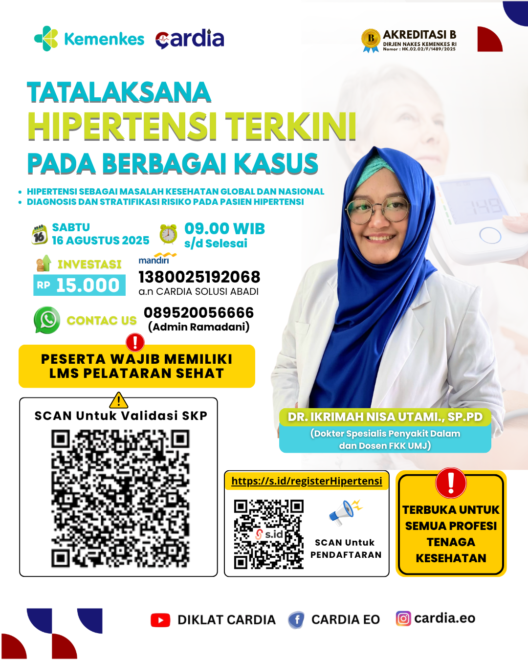 Gambar Webinar Nasional: Tatalaksana Hipertensi Terkini Pada Berbagai Kasus